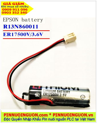 EPSON R13N860011, Pin nuôi nguồn PLC EPSON R13N860011 lithium 3.6v 2700mAh _Made in Japan